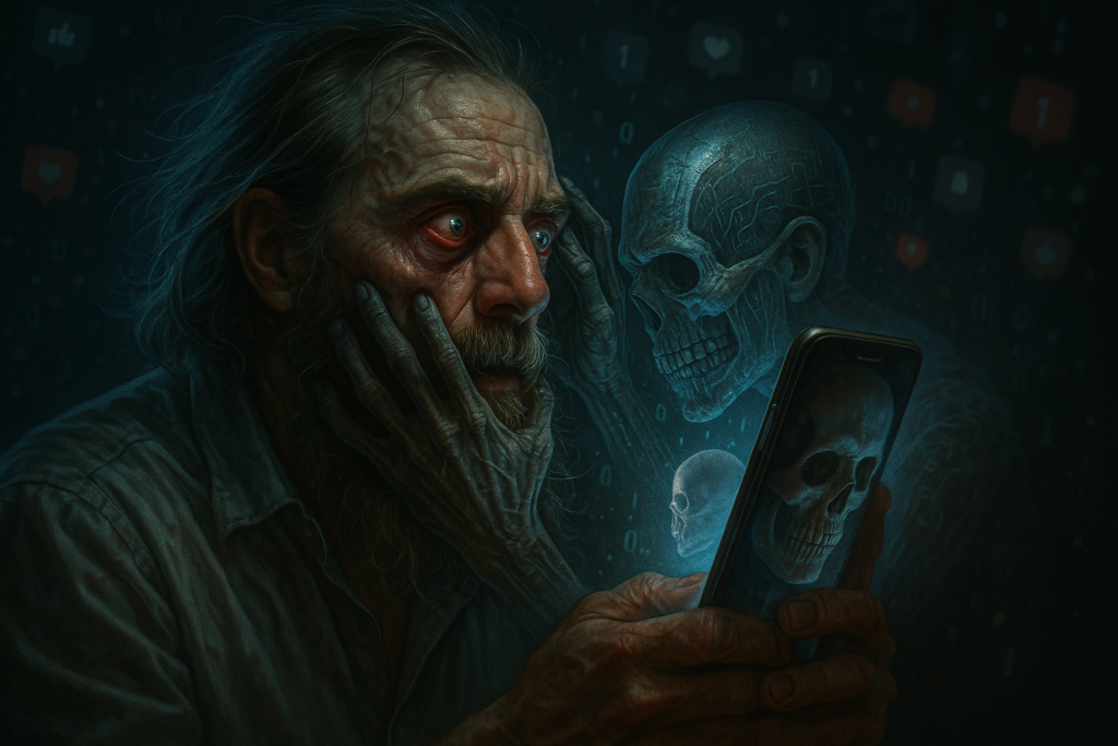 pessoa viciada em celular