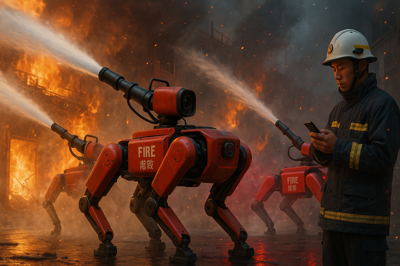 🔥 Cães Robôs Bombeiros na China: A Tecnologia Que Está Salvando Vidas em Situações Extremas